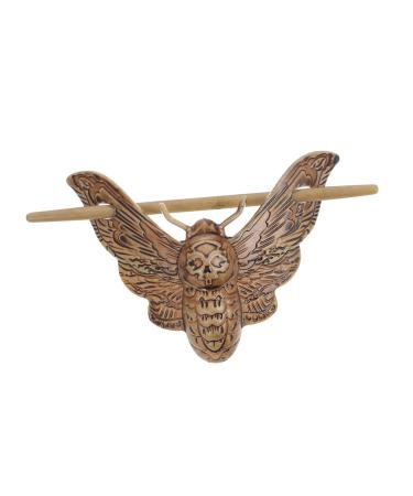 minkissy Moth Hairpin Wood Hair Bun Clip Japanese Chopsticks Hair Clips for Girls Metal Hair Claw Clips Wedding Hair Clip Chignon Pin Japanese Bread Shawl Pin Tie Miss With Stick Plastic