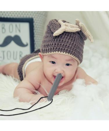 Healifty Kids Teeth Soother Necklace - Red Teether Pendant for Babies | Chewable Molar Toy for Teething Relief - Blue Tooth Ring Included | Biting Tools for Infants - 7.5x1.2x1.2cm - Buy Online on GoSupps.com