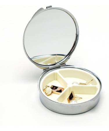 Portable Butterfly Pill Box - 3 & 2 Compartment Medicine Organizer | Travel-Friendly Vitamin Holder - 2pcs Jewelry Storage with Mirror - Buy Online on GoSupps.com