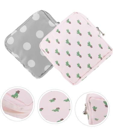 Healeved Napkin Storage Pouches 2pcs - Travel Decor Cosmetic Bag for Menstrual Pads & Lipsticks - Coin Pouch - 16X15CM - Buy Online on GoSupps.com