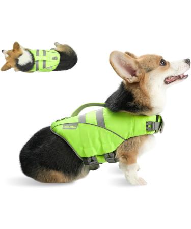 Zooland Dog Life Jacket - Adjustable Buoyant Reflective Lifesaver for Small to XXL Dogs - Durable & Safe Green Design - Buy Online on GoSupps.com