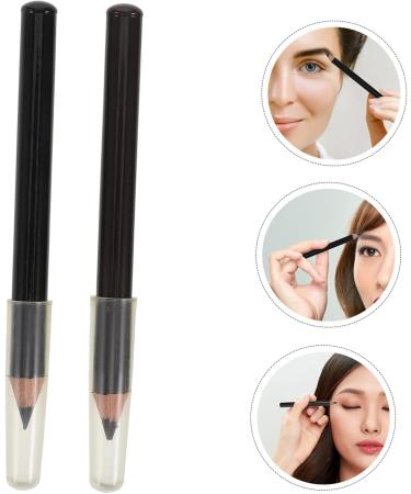 PLAFOPE 4pcs Wooden Eyebrow Pencil Brow Filler Pen Eyeliner Pencils Eye Brow Pencils for Women Brown Shaper - Buy Online on GoSupps.com
