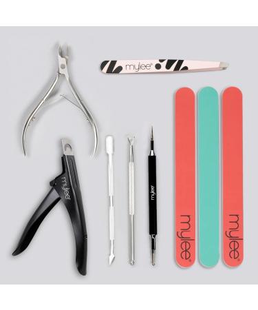 Mylee Professional Slant Tip Tweezer - Precision Stainless Steel Tweezer for Facial Hair Removal, Eyebrow Shaping, Splinter & Ingrown Hair Removal - Buy Online on GoSupps.com