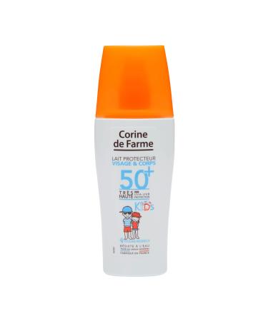 Corine de Farme - Lait Protecteur SPF50+ KIDS - Haute Protection Solaire Visage et Corps - pour Peau Fragile des Enfants - Mono de Tahiti - Hypoallerg nique - 150 ml - Fabrication Fran aise 150 ml (Lot de 1) Lait Protecteur KIDS SPF50+