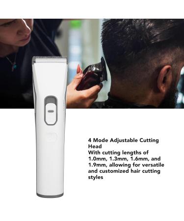 Premium Cordless Hair Trimmer | 4 Modes Electric Clipper | Low Noise 7000 RPM | Perfect for Home & Barber Use (White - Buy Online on GoSupps.com