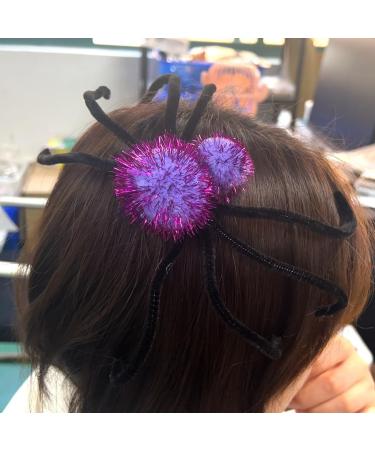 hgnxa Spooky Spiders Hairclip for Halloween Party Women Cosplay Gothics Hairpin Dark Series Kids Hair Accessories Room Decors Purple - Buy Online on GoSupps.com