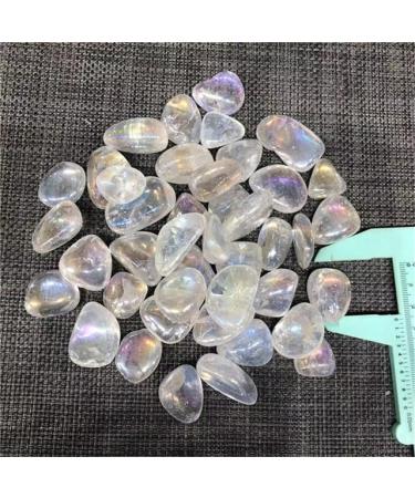 Natural Angel Aura Clear Quartz Tumbled Crystal Stones for Home Decoration - (Color: Multi-Colored Size: 20-30mm)