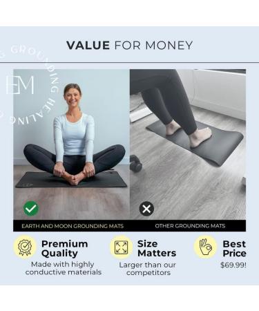 Grounding Mat for Sleeping - Universal Starter Kit for Overall Wellbeing | Earth and Moon Grounding Pad - Get Grounded While You Sleep - Buy Online on GoSupps.com