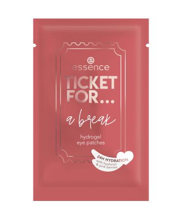 essence TICKET FOR. a break hydrogel eye patches No. 01 Take Time To Do What You Love! pink (1 pair)