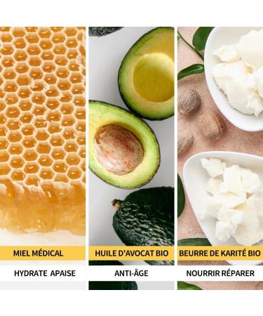 Bee Nature - Organic Honey Face Cream - Moisturizing Repairing Protective - Sensitive Skin - 100% Natural - YUKA 100/100 - Meliqueen - 50ml - Buy Online on GoSupps.com