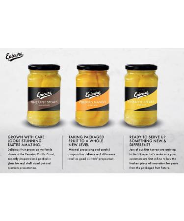 Epicure Jarred Peruvian Mango Slices in Light Syrup 370 g (Pack of 6) - Buy Online on GoSupps.com