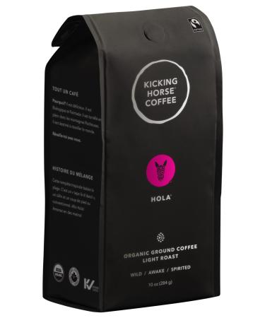 Kicking Horse Coffee, Hola, Light Roast, Ground, 10 oz - Certified Organic, Fairtrade, Kosher Coffee