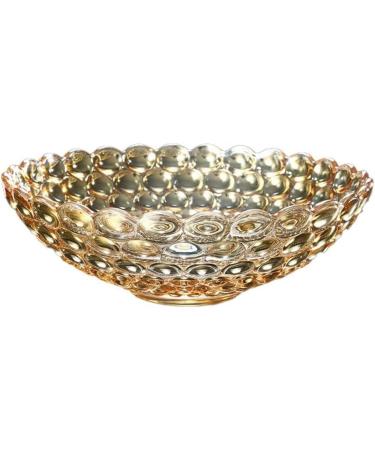 Kitchen Countertop Fruit Rack Fruit Basket Fruit Bowl Fruit Basket Bowl Fruit Basket Creative Crystal Glass Bead Dot Fruit Bowl for Kitchen Decoration Colorful Gold Black Fruit (Color : OneColor)