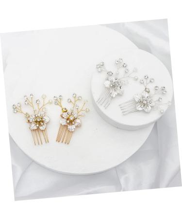 DOITOOL 1pc Headgear Hair Side Comb Hair Insertion Comb Headdress Crystal Hair Accessories Bridal Side Comb Flower Hair Accessories Diamond Headhones Hair Comb Rhinestones Bride - Buy Online on GoSupps.com