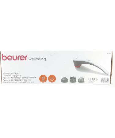 Beurer MG 55 Knock Massage Device - Adjustable Intensity Heat Function 3 Attachments for Neck Back & Legs - International Shipping Available - Buy Online on GoSupps.com