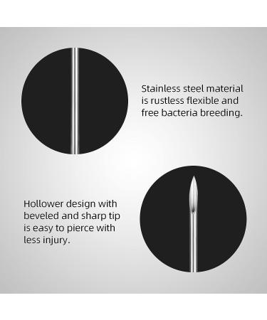 ATOMUS 50PCS Mixed Body Piercing Needles Set - Stainless Steel Ear Nose Navel Nipple Lip Piercing Needles 12g-20g - Buy Online on GoSupps.com