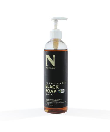Dr. Natural Multi-Purpose Black Liquid Soap - Natural West African Body Wash - Gentle Hand Soap and Body Soap - Deep Moisturizer Fights Acne - 16 oz
