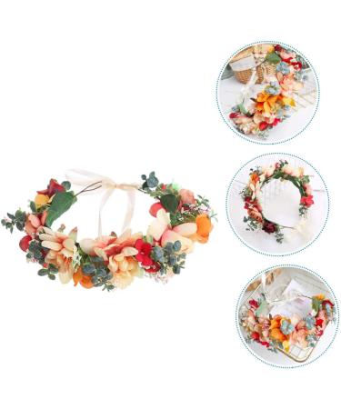 MAGICLULU Wreath Tiara Hair Bands Head Band Fall Garland Green Crown Headband for Girls Flower Girl Headpieces for Wedding Flower Headbands Flower Hair Accessories Autumn Miss - Buy Online on GoSupps.com