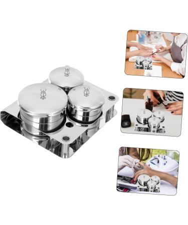 Beavorty Stainless Steel Manicure Mug Set - 4pcs Mini Dapping Dish for Nail Accessories Skin Care & Cleaning - 13x11cm Nail Studio Tools - Buy Online on GoSupps.com