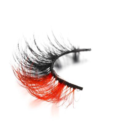 Gootrades 5 Pairs 3D Colored False Eyelashes Pack - Fluffy Faux Mink Color Eye Lashes Strip for Daily Christmas Cosplay - Red/Pink/Blue/Green/Purple Two-Toned Fake Lashes - Buy Online on GoSupps.com