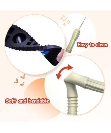 FFTROC Silicone Teething Toys for Babies - Remote Control Shape Teether Tube Chew Toys 4 Pack - Boys Girls Educational Sensor Toys - Buy Online on GoSupps.com