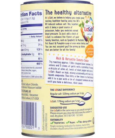 Losalt Iodized Salt 12.35 oz - 12.35 Ounce (1 Pack) | Essential Mineral for Seasoning and Cooking - Buy Online on GoSupps.com