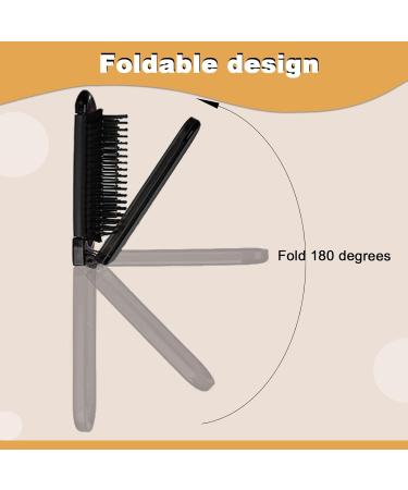 SJJJS Foldable Comb Black with Compact Mirror Pocket Size for Travel Car Sports Bag and Handbag - Buy Online on GoSupps.com