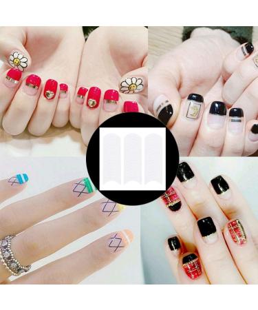 Lanjue French Manicure Nail Sticker - 25 Sheets/1200PCS, Self-Adhesive Half-Moon Shaped Manicure Stickers - Buy Online on GoSupps.com