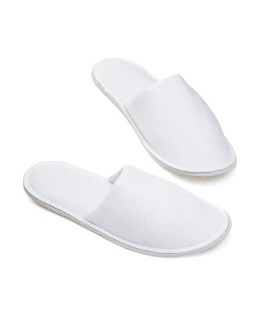NatureCa Hotelslipper guest shoes set terry liper slippers men and women slippers - universal size one -way slippers wedding white 6 pairs polyester mixture