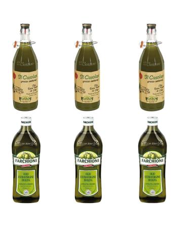 Farchioni Farchioni Extra Virgin Olive Oil Il Casolare Grezzo + 3 x Farchioni Classico Extra Natives Olive Oil 1 Litre