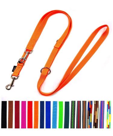 Dog leash double leash adjustable 2m / 2.40m / 2.80m / 3.50m / 5m large dogs 20mm/25mm (Orange 20mm 3.50m) Orange 20mm 3.50m