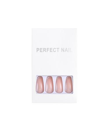 Sethexy Medium Coffin False Nails - Pink Sparkle Quadrada French Press-On Nail Tips | 24 Pack Acrylic Nails for Women & Girls - Buy Online on GoSupps.com