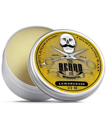 Moustache Wax and Beard Wax - Promotes Facial Hair & Beard Growth with Moisture Resistant Feature | Mustache Wax & Beard Wax for Men's Hair Care | Made with Natural Ingredients | Lemongrass - 15 ml Lemongrass 15 ml (Pack of 1)