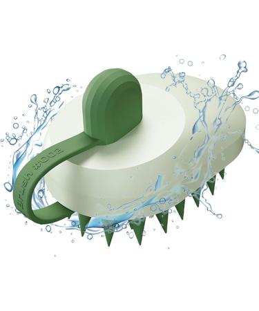 Premium Waterproof Silicone Hair Massage Device - Colorful Scalp Scrubber for Men & Women | Rosixehird Green - Buy Online on GoSupps.com