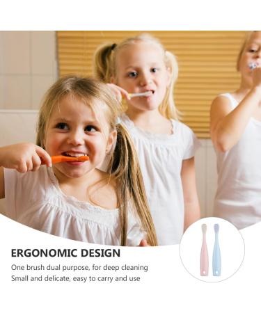 Healvian Baby Toothbrush Set - 4 Gentle Toothbrushes for Children & Babies with Soft Bristles - Tongue Cleaner for Dental Care - Safe Durable & Easy to Use - Buy Online on GoSupps.com