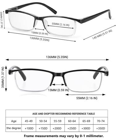 Shop Teraise Men's & Women's Anti-Blue Light Reading Glasses Comfortable 3.0x with Feather Hinge Perfect for Screen Use! - Buy Online on GoSupps.com