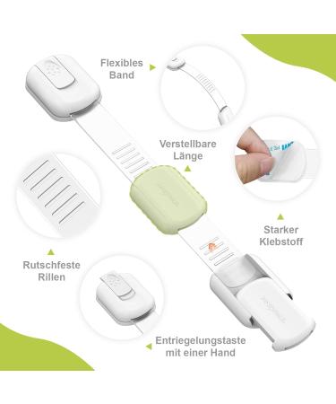 Child Protection Cabinet Set - 6 Durable Safety Locks for Drawers Doors & Ovens - No Drilling Required - Buy Online on GoSupps.com