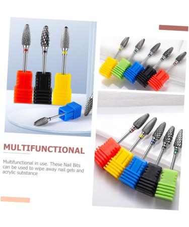 PLAFOPE Nail Polisher Drill Bits for Nail Professional Drill Bits Nail Grinding Drill Bit Nail Art Supplies Nail Drill Bit Metal Nail Bits Nail Grinding Heads Nail Drill Tips Polishing Bit 7x1.3cm As Shown 1 - Buy Online on GoSupps.com