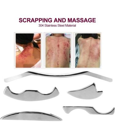 Verdant Touch Stainless Steel Gua Sha Cockroach Massage Tool Set - 5-Part Professional Health Care for International Shipping - Buy Online on GoSupps.com
