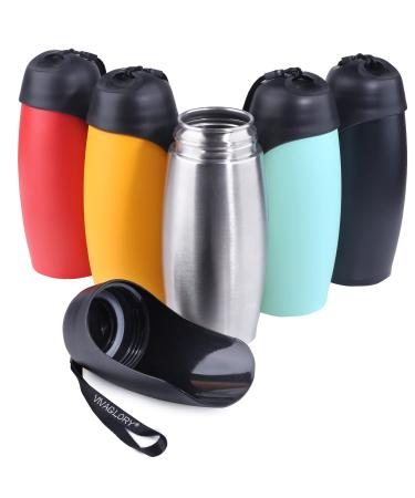 Vivaglory dogs water bottle pet drinking bottle 750ml portable & leader -tight stainless steel drinking bottle dog on the way with a large trough for walking & hiking stainless steel 750ml improved bottle stainless steel - Buy Online on GoSupps.com