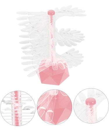 minkissy Spiral Nail Color Display Stand Nail Display Stand Holder Spiral Nail Practice Holder Nail Sample Sticks Nail Practice Stand Nail Tips Display Stand Decorate Acrylic Modeling 6.2x6.2cm Pink - Buy Online on GoSupps.com