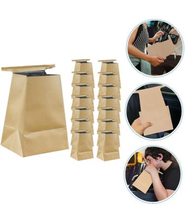 Sickness Vomit Car Trash Bag 75 Pcs Vomit Bag Travel Light Brown Kraft Paper Vomit Bags Disposable Travel Motion 1 - Buy Online on GoSupps.com