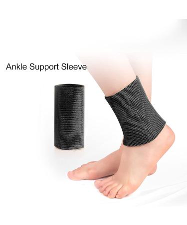 Dioche Compression Ankle Support Sleeve for Plantar Fasciitis & Arthritis - Arch Support for Athletes & Dancers - Black Recovery Gear - Buy Online on GoSupps.com