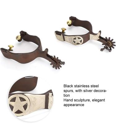 Horse Spurs Low Carbon Steel Horse Boot Spurs Decoration West Cowboy Style Horse Spurs for Riding - Buy Online on GoSupps.com