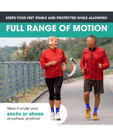 Modvel Ankle Brace Socks - Compression Sleeve for Sprains Tendonitis & Arthritis - Support for Men & Women - Blue Large - Buy Online on GoSupps.com