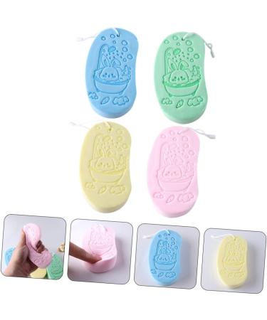 Healeved 4pcs Bath Sponge Set - Portable Baby Body Scrubber & Shower Tool - Child Household Bath Accessory - Sponge Brush 13x7cm - Buy Online on GoSupps.com