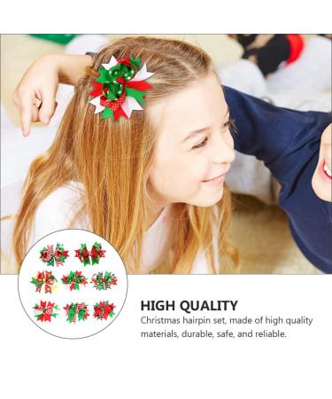 Lurrose 8Pcs Christmas Bow Hair Clips | Cute Bowknot Hairpins for Kids & Toddlers - Perfect Holiday Accessories - Buy Online on GoSupps.com