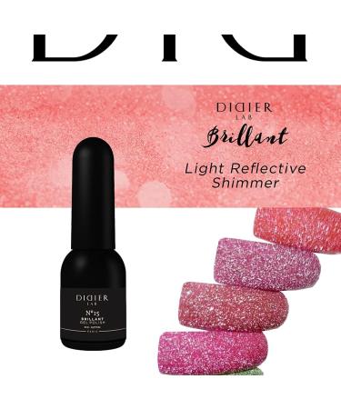 Didier Lab - Premium UV Gel Nail Polish - Brillant No. 15 - Gel Nail Varnish - Nail Art - Long-Lasting High Gloss Wear - Orange Gel Nail Polish - Gel Nails - Glitter Gel Nail Polish - Rich Pigment - Buy Online on GoSupps.com