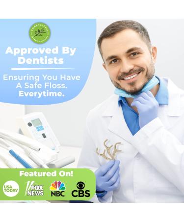 Biodegradable Dental Floss Picks - Natural Plastic Free Handle | Thin Thread Tooth Flossers for Adults & Kids | Mint 50 Count (Pack of 2) - Buy Online on GoSupps.com
