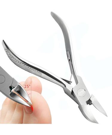 Toenail Clippers for Thick Nails, Large Nail Clippers for Ingrown Toenails Professional Podiatrist Stainless Steel Sharp Curved Blade Nail Cutter for Man, Women and Adults Curved Blade Nail Clipper